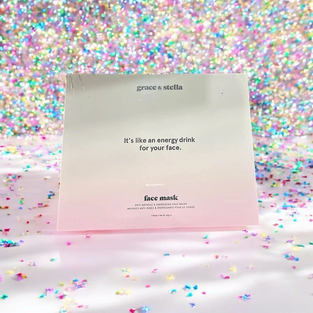 Grace & Stella Anti-wrinkle & Energizing Face Masks 6 ct Brand New In Box